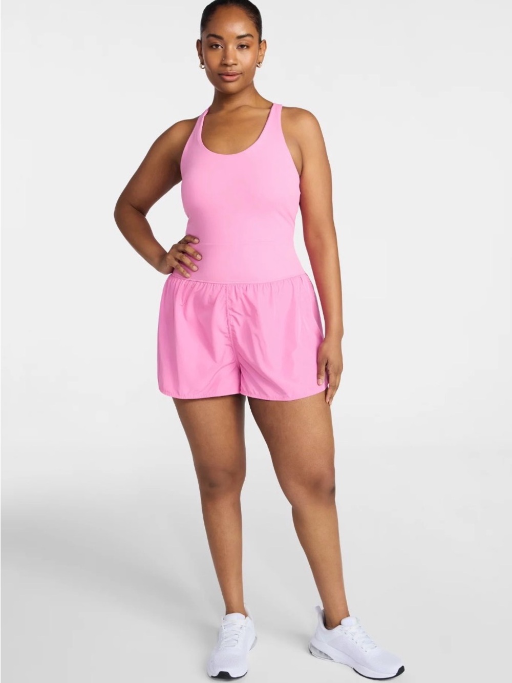 Crossback athletic buttersoft romper